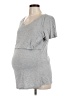 Bearsland Gray Short Sleeve Top Size Lg Maternity - photo 1