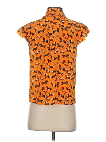 Alice + Olivia Short Sleeve Silk Top (view 2)