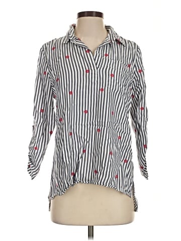 MULTIPLES 3/4 Sleeve Button-Down Shirt (view 1)