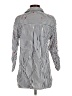 MULTIPLES 100% Lyocell Stripes Gray 3/4 Sleeve Button-Down Shirt Size S - photo 2