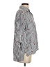MULTIPLES 100% Lyocell Stripes Gray 3/4 Sleeve Button-Down Shirt Size S - photo 4