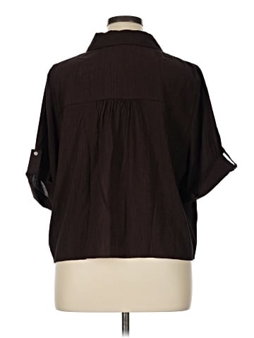 Zara 3/4 Sleeve Button-Down Shirt (view 2)