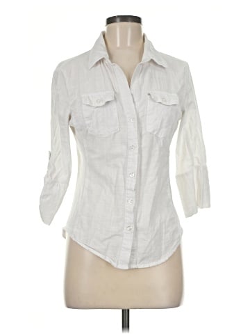 Simply Blessed 3/4 Sleeve Button-Down Shirt (view 1)