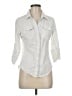 Simply Blessed Ivory 3/4 Sleeve Button-Down Shirt Size M - photo 1
