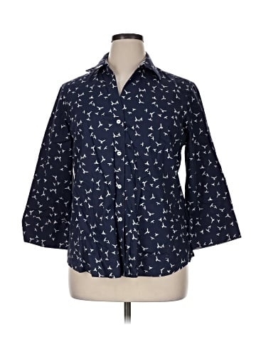 Foxcroft 3/4 Sleeve Button-Down Shirt (view 1)
