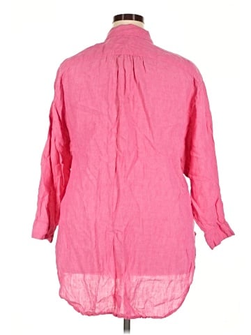 Lands' End 3/4 Sleeve Button-Down Shirt (view 2)