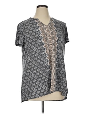 Isaac Mizrahi LIVE! Short Sleeve Blouse (view 1)