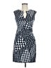 En Focus Studio Houndstooth Blue Cocktail Dress Size 8 - photo 1