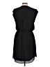 DR2 100% Polyester Solid Black Casual Dress Size L - photo 2
