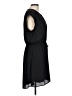 DR2 100% Polyester Solid Black Casual Dress Size L - photo 4