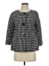 Max Studio 100% Polyester Houndstooth Black Coat Size S - photo 1