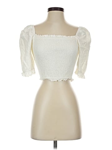 Aqua 3/4 Sleeve Blouse (view 1)