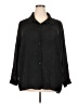 George 100% Polyester Stars Black Long Sleeve Blouse Size 2X - photo 1