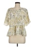 Wilfred 100% Polyester Yellow Short Sleeve Blouse Size M - photo 1