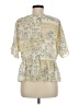 Wilfred 100% Polyester Yellow Short Sleeve Blouse Size M - photo 2