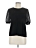 CeCe Black Short Sleeve Top Size M - photo 1