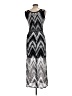 Connected Apparel Chevron-herringbone Silver Cocktail Dress Size 10 - photo 2