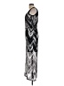Connected Apparel Chevron-herringbone Silver Cocktail Dress Size 10 - photo 5