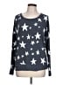 Chaser Stars White Gray Long Sleeve Top Size L - photo 1