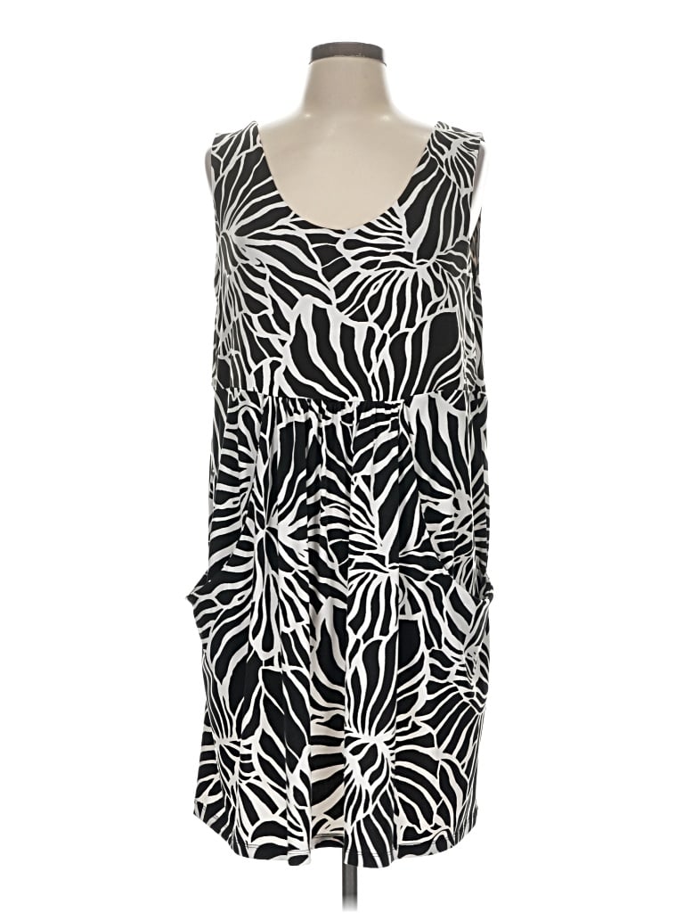 Pre-owned J Valdi Casual Dress In Black
