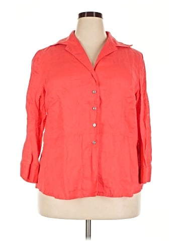 Jones New York Collection 3/4 Sleeve Button-Down Shirt (view 1)