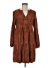 Perceptions Brown Casual Dress Size M - photo 1