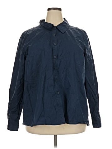 Universal Standard Long Sleeve Button-Down Shirt (view 1)