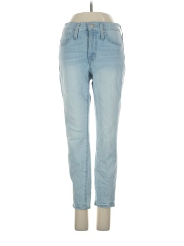 Madewell Petite 9" Mid-Rise Skinny Crop Jeans in Coolmax&reg; Denim Edition (view 1)