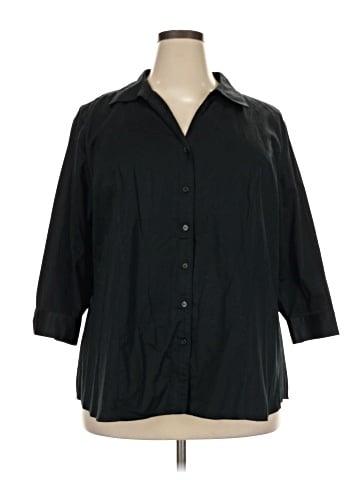Lane Bryant 3/4 Sleeve Button-Down Shirt (view 1)