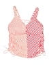 Lands' End Stripes Red Swimsuit Top Size 16D - photo 1