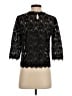 Talbots Black 3/4 Sleeve Top Size 4 Petite - photo 2