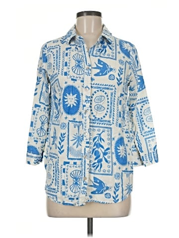 Calypso St. Barth 3/4 Sleeve Button-Down Shirt (view 1)