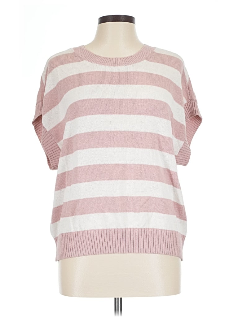 Pre-owned Stylus Pullover Sweater In Pink