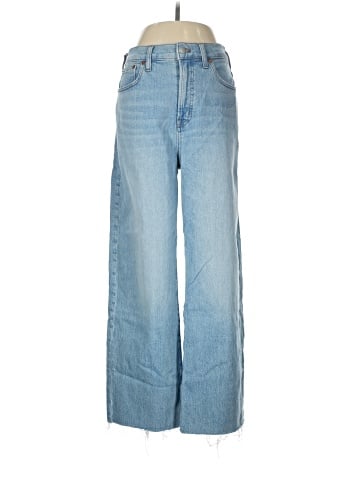 Madewell The Tall Perfect Vintage Wide-Leg Crop Jean in Altoona Wash: Raw-Hem Edition (view 1)