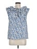 Ann Taylor LOFT Blue Sleeveless Blouse Size M - photo 1
