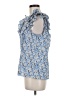 Ann Taylor LOFT Blue Sleeveless Blouse Size M - photo 5