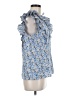 Ann Taylor LOFT Blue Sleeveless Blouse Size M - photo 4
