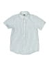 Tea 100% Cotton Stripes Blue Short Sleeve Button-Down Shirt Size 10 - photo 1