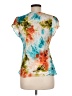 Sunny Leigh 100% Polyester Teal Short Sleeve Blouse Size M - photo 2