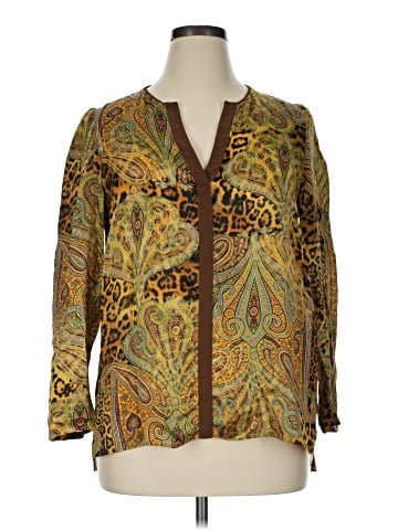 Lafayette 148 New York 3/4 Sleeve Silk Top (view 1)
