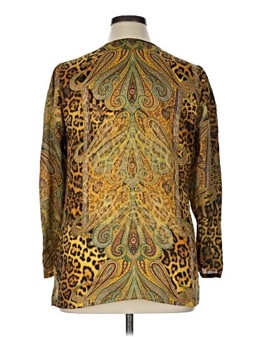 Lafayette 148 New York 3/4 Sleeve Silk Top (view 2)
