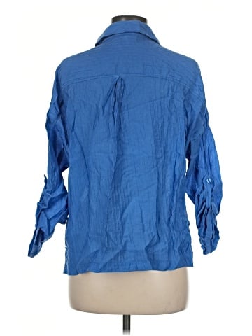 Max Studio 3/4 Sleeve Button-Down Shirt (view 2)