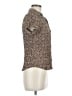 East5th Animal Print Brown Short Sleeve Blouse Size M (petite) - photo 4
