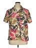 Notations 100% Polyester Tropical Tan Short Sleeve Blouse Size XL - photo 1