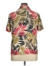 Notations 100% Polyester Tropical Tan Short Sleeve Blouse Size XL - photo 2