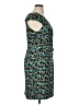 Cato Print Teal Cocktail Dress Size 14 - photo 4