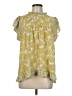 DR2 100% Polyester Yellow Short Sleeve Blouse Size L - photo 1