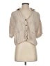 Zara Tan 3/4 Sleeve Button-Down Shirt Size S - photo 1
