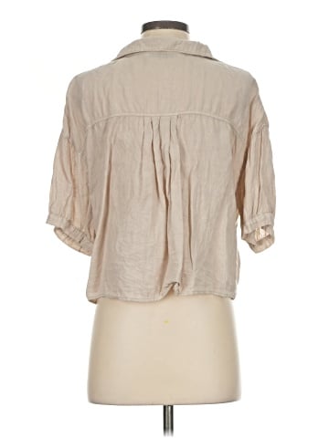 Zara 3/4 Sleeve Button-Down Shirt (view 2)