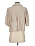 Zara Tan 3/4 Sleeve Button-Down Shirt Size S - photo 2